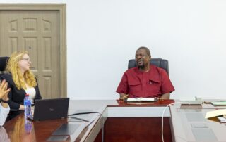 Ing. Ebenezer Essisenyi, GRIDCo CE addressing the Team during the meeting with Mgt.